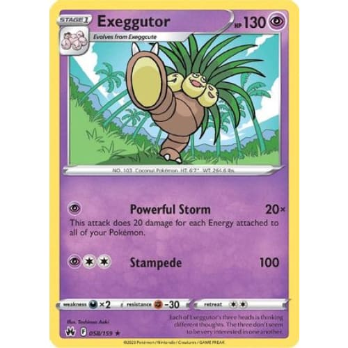 Exeggutor (058) Rare Classic Reverse Holofoil - Single
