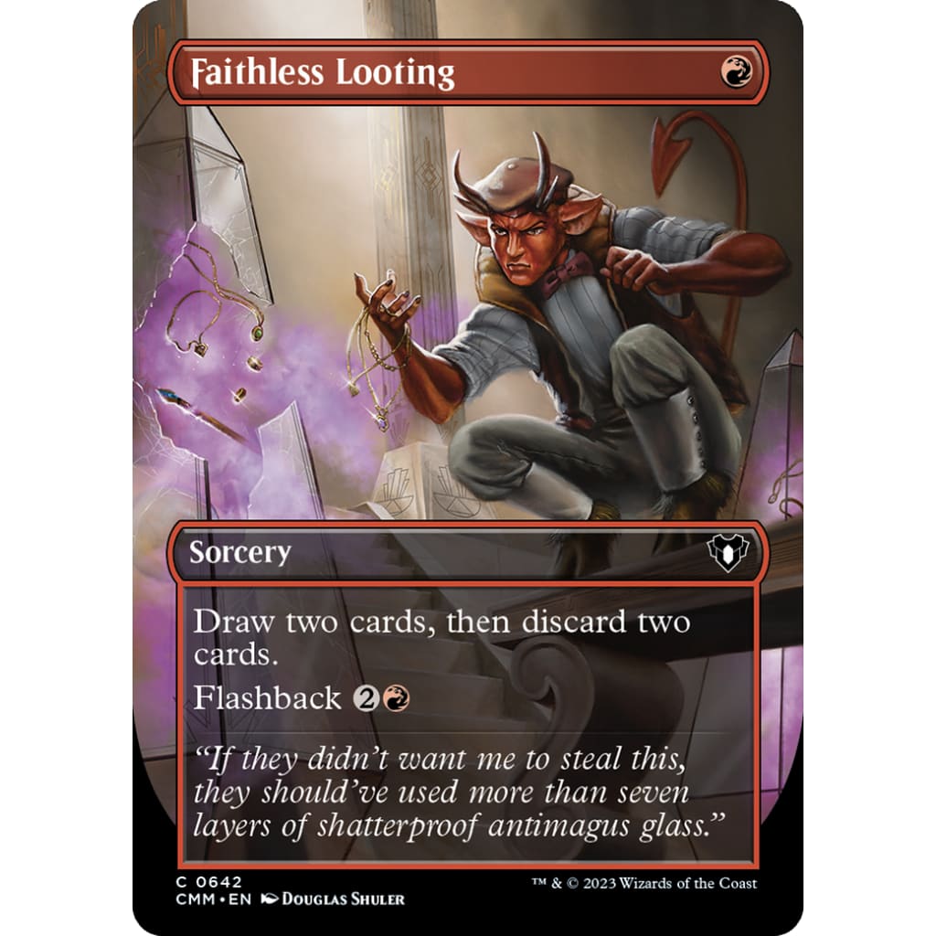 Faithless Looting (CMM-642) (Borderless) Foil - Single