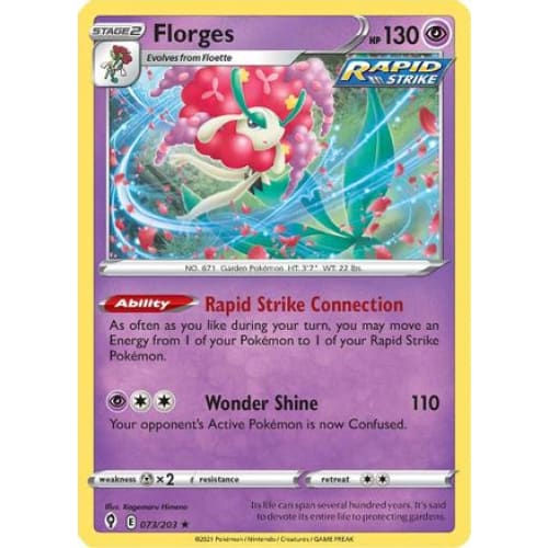 Florges (073/203) Holo Rare Reverse Holofoil - Single