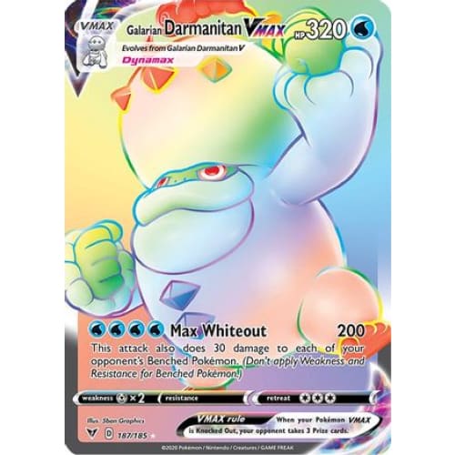 Galarian Darmanitan VMAX (187/185) Holo Rare Holofoil