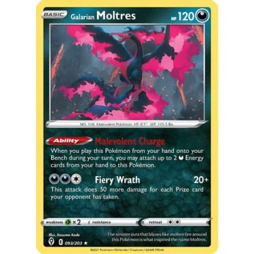 Galarian Moltres (093/203) Holo Rare Reverse Holofoil