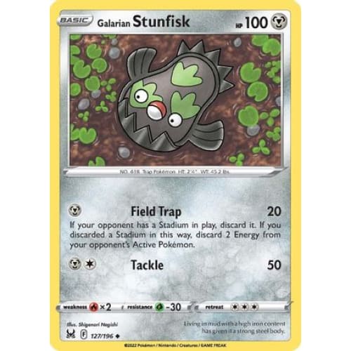 Galarian Stunfisk (127/196) Uncommon Reverse Holofoil