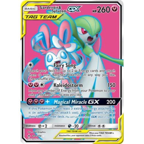 Gardevoir & Sylveon-GX (204/214) Ultra Rare Holofoil