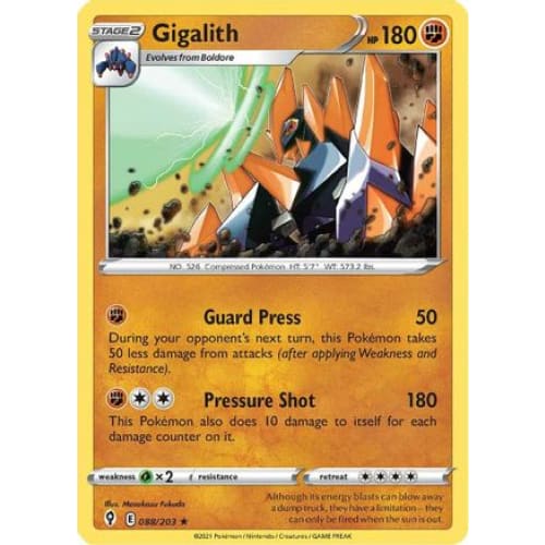 Gigalith (088/203) Rare Classic Reverse Holofoil - Single