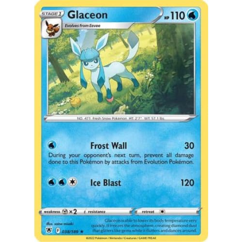 Glaceon (038/189) Rare Classic Reverse Holofoil - Single