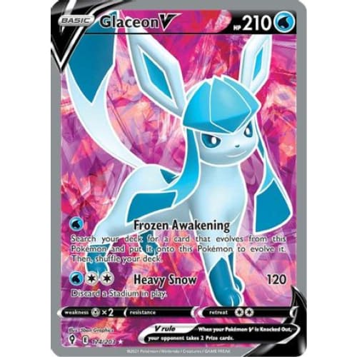Glaceon V (174/203) Ultra Rare Holofoil - Single