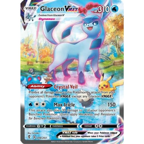 Glaceon VMAX (209/203) Holo Rare Holofoil - Single