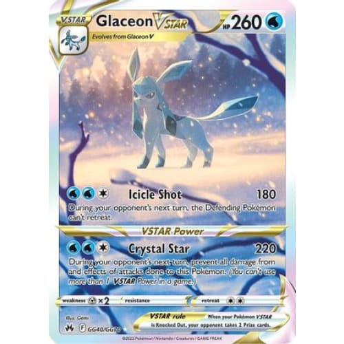 Glaceon VSTAR (GG40) Ultra Rare Holofoil - Single