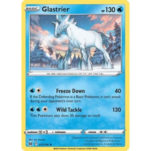 Glastrier (051/196) Holo Rare Holofoil - Single