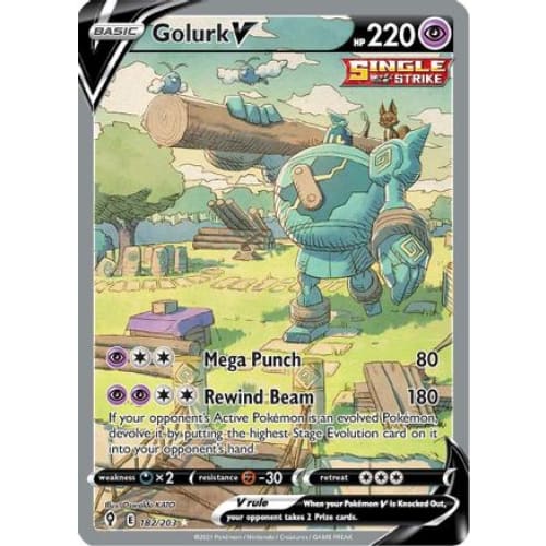Golurk V (182/203) Ultra Rare Holofoil - Single