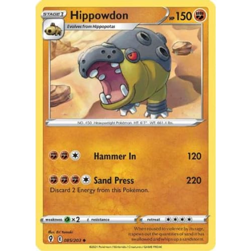 Hippowdon (085/203) Uncommon - Single