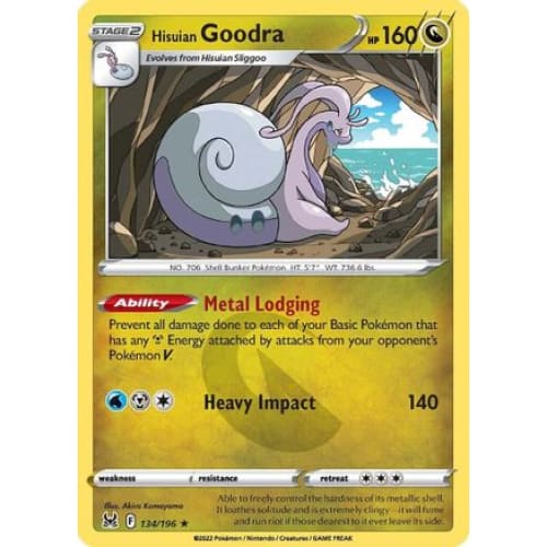 Hisuian Goodra (134/196) Holo Rare Holofoil - Single