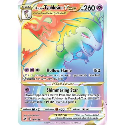 Hisuian Typhlosion VSTAR (193/189) Holo Rare Holofoil