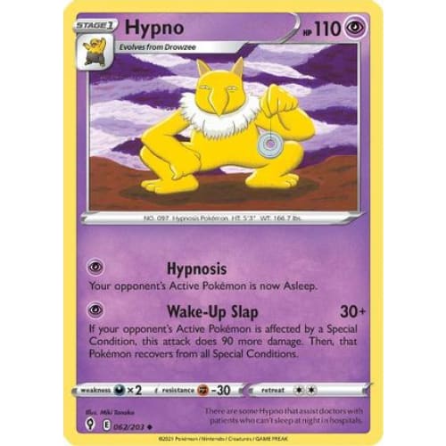 Hypno (062/203) Uncommon Reverse Holofoil - Single