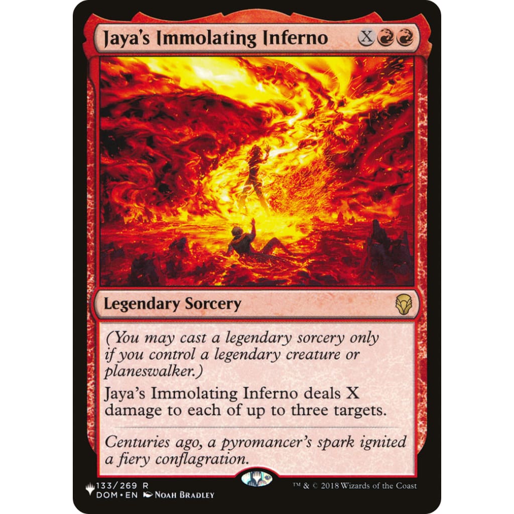 Jaya's Immolating Inferno (plist-139) by the List – Hobbiesville