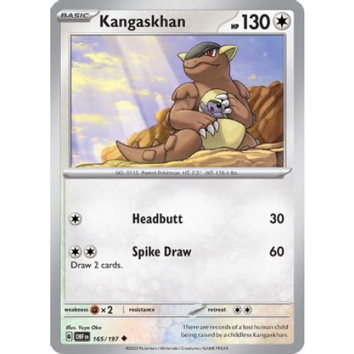 Kangaskhan (165/197) Uncommon Reverse Holofoil - Single