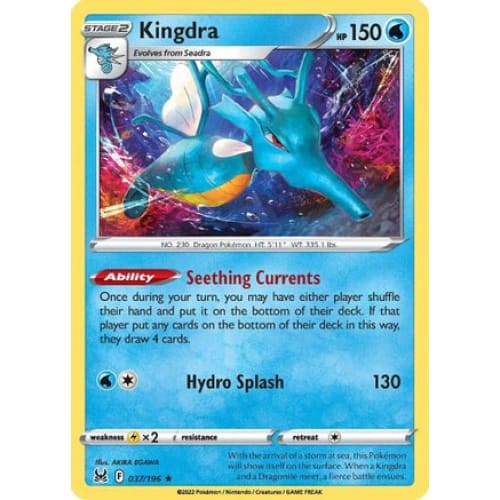 Kingdra (037/196) Holo Rare Reverse Holofoil - Single