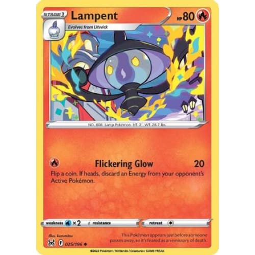 Lampent (025/196) Uncommon Reverse Holofoil - Single