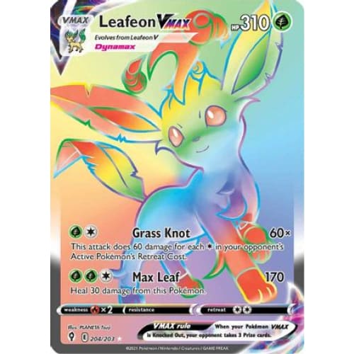 Leafeon VMAX (204/203) Holo Rare Holofoil - Single