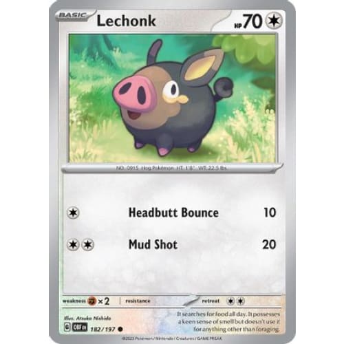 Lechonk (182/197) Common Reverse Holofoil - Single