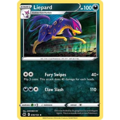 Liepard (078) Rare Classic Reverse Holofoil - Single