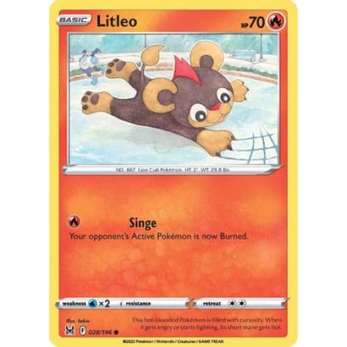 Litleo (028/196) Common Reverse Holofoil - Single
