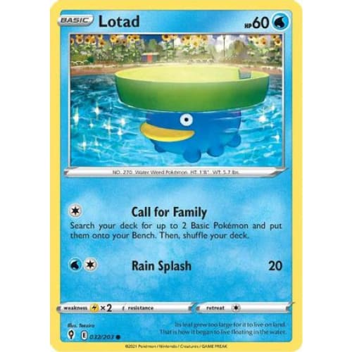 Lotad (032/203) Common Reverse Holofoil - Single