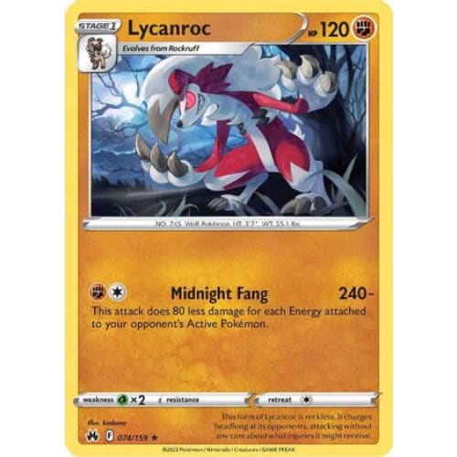 Lycanroc (074) Rare Classic - Single