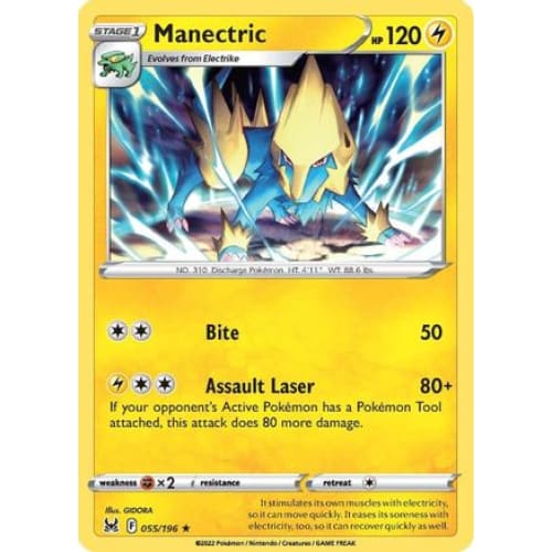 Manectric (055/196) Rare Classic Reverse Holofoil - Single