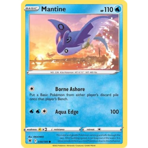 Mantine (034/189) Common Reverse Holofoil - Single