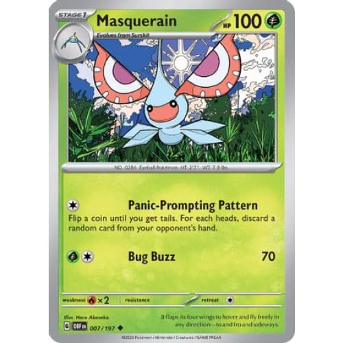 Masquerain (007/197) Uncommon Reverse Holofoil - Single