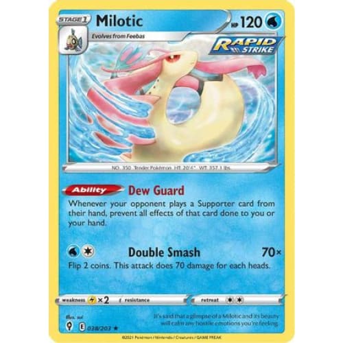 Milotic (038/203) Rare Classic Reverse Holofoil - Single