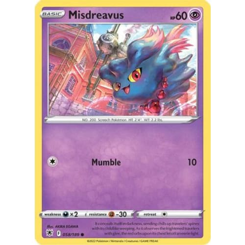 Misdreavus (058/189) Common Reverse Holofoil - Single