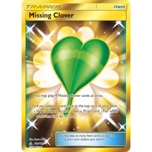Missing Clover (168/156) Secret Rare Holofoil - Single