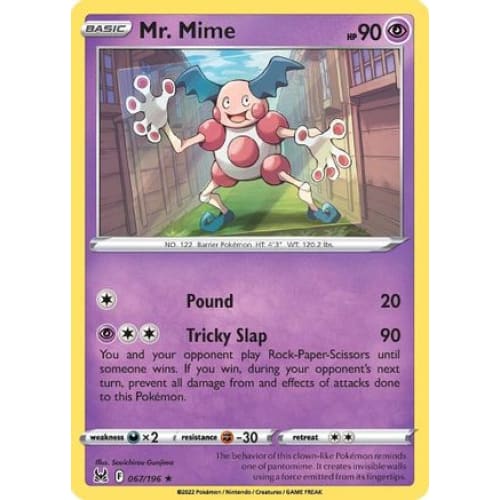 Mr. Mime (067/196) Rare Classic Reverse Holofoil - Single