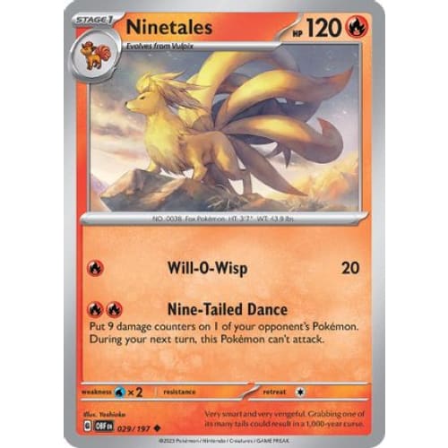 Ninetales (029/197) Uncommon Reverse Holofoil - Single