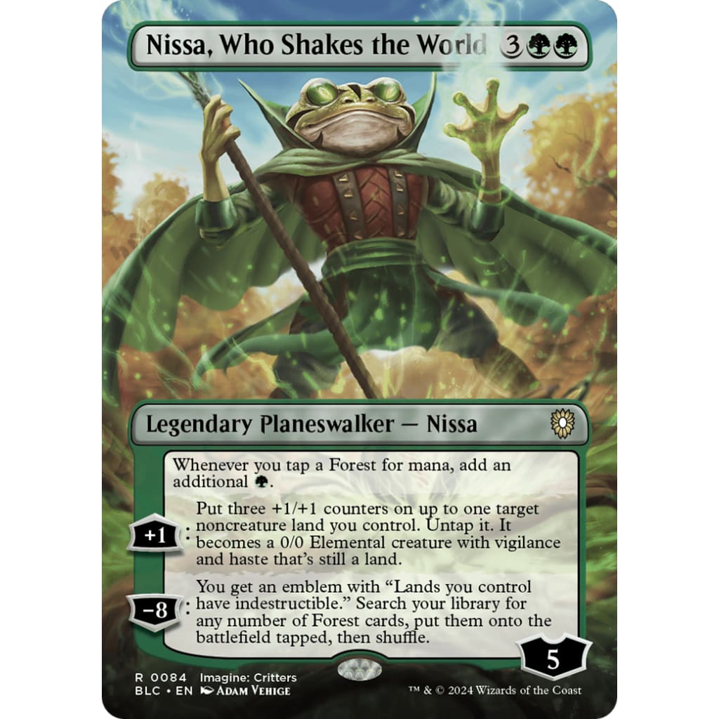 Nissa Who Shakes the World (BLC-084) (Borderless) Foil