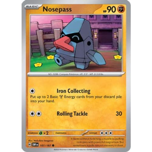 Nosepass (107) Common Reverse Holofoil - Single