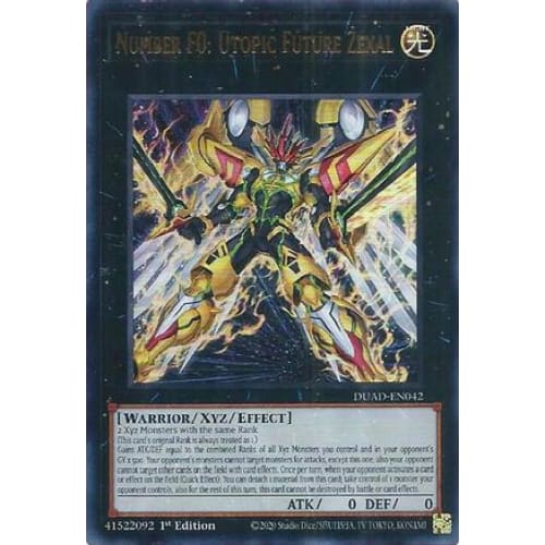 Number F0: Utopic Future Zexal - DUAD-EN042 Ultra Rare 1st