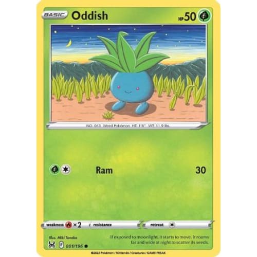 Oddish (001/196) Common Reverse Holofoil - Single
