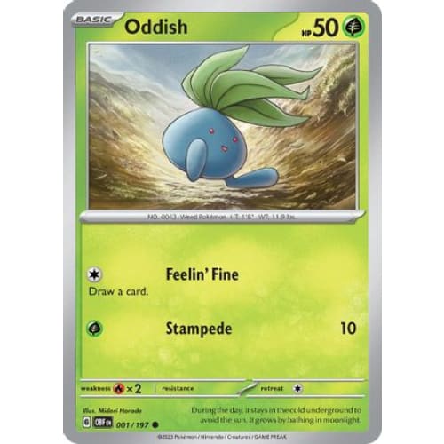 Oddish (001/197) Common Reverse Holofoil - Single