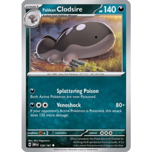 Paldean Clodsire (129) Uncommon - Single