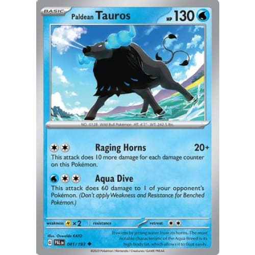 Paldean Tauros - 041/193 (41) Uncommon Reverse Holofoil