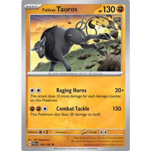 Paldean Tauros - 108/193 (108) Uncommon Reverse Holofoil
