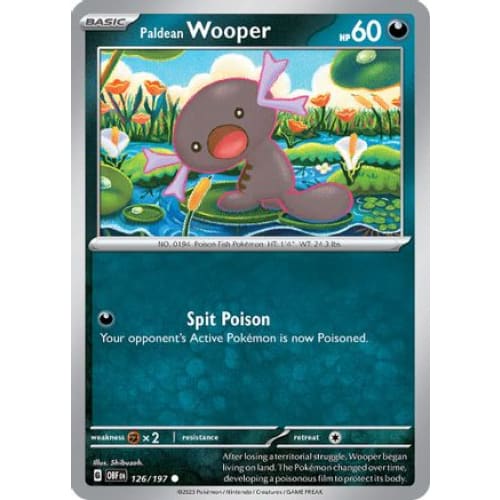 Paldean Wooper (126) Common Reverse Holofoil - Single
