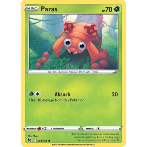 Paras (004/196) Common Reverse Holofoil - Single