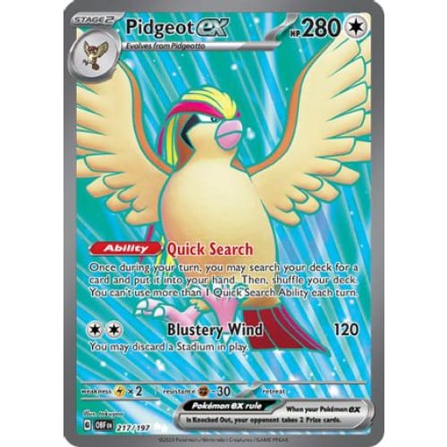 Pidgeot ex (217/197) Ultra Rare - Single