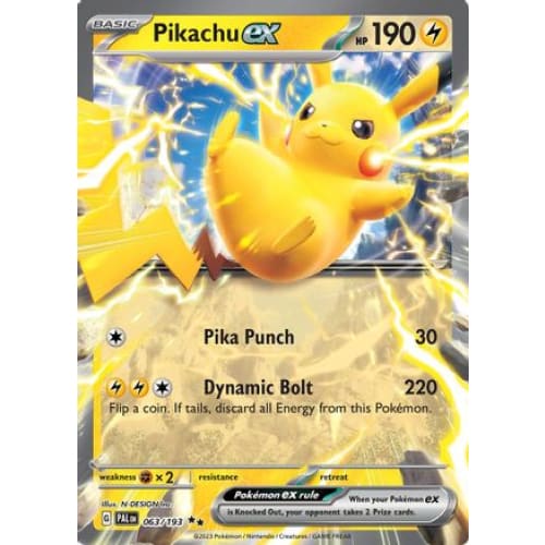 Pikachu ex (63) Double Rare Holofoil - Single
