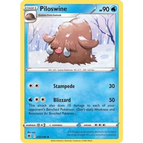 Piloswine (032/189) Uncommon - Single