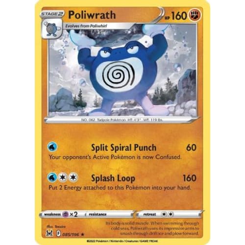 Poliwrath (085/196) Rare Classic Reverse Holofoil - Single